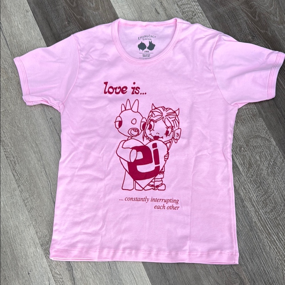 Emergency Intercom Love Is Pink Kids T-Shirt